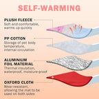 SCENEREAL Self Warming Cat Bed, Heated Cat Bed Mat for Cats Small Dogs, 2 in 1 Soft Plush, Washable Pet Pad for Indoor Outdoor Kitten Puppy, Colorful 28" x 24"