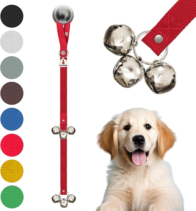Caldwell's Pet Supply Co. Dog Potty Bells, Dog Door Bell, Bells to Go Outside, Potty Training Bell, Dogs Doorbell, Dogs Potty Doorbell, Ring to Go Pee, All Breed Puppy Training Tool