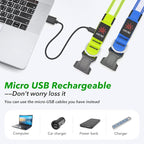 Visinite Light Up Dog Collar, Reflective LED Dog Collar, Adjustable Lighted Dog Collars Rechargeable Waterproof, Bright Dog Glow Collar for Pet Safety at Night Walking, Fit Large Medium Dogs