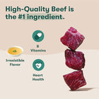 Jinx Premium Wet Dog Food Cans - Beef Pate - Grain-Free Canned Dog Food Pate & Topper with Real Ingredients & No Fillers - All Life Stages, Breeds & Sizes - 12-Pack, 13 Oz