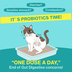 Dr.by CAT BIOME Cat Probiotics - Digestive & Gut Support for Cats, Diarrhea Relief, Immunity Booster with Lactiplantibacillus plantarum Lickable Formula Individually Packaged