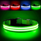 PcEoTllar Lighted Dog Collars for Night, Light Up Dog Collar Rechargeable Water-Resistant Flashing LED Dog Collars Safety Glow in The Dark Dog Collars Light for Large Small Medium Dogs