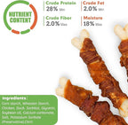 MON2SUN Double Flavor Dog Treats, 4 Inch Chicken and Duck Wrapped Calcium Bones, Rawhide Free Chews for Small Dogs, Teeth Cleaning Bones, 10.58oz (15 Count-Pack of 1)