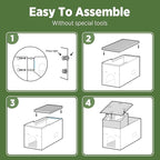 SMILE PAWS Cat Beds for Indoor Cats, Cardboard Cat House with Scratchers, Coffee Shop, Large Sturdy Cat Furniture Condo Cave Tent, Easy to Assemble Pet Toys Accessories Stuffs, Bunny Small Animals