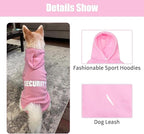 BINGPET Security Dog Hoodies Puppy Sweater Cold Weather Dog Coats Soft Brushed Fleece Pet Clothes Hooded Sweatshirt for Dog Cat