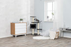 TRIXIE Palamos Gray Cat Tower with Scratching Posts, Condo, Three Platforms, Dangling Pom-Pom 15.25 x 15.25 x 42.75 in.