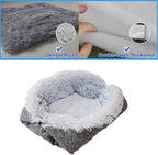 Gecheer Cat Bed for Indoor Cats, Washable Soft Pet Bed Innovative Design Warming Comfortable Cat Mat Suitable for Dogs, Cats