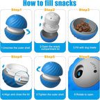 AIERSA Interactive Dog Toys, Automatic Dog Treat Ball Dispenser Toy to Keep Them Busy, Anti-Boredom Electric Moving Puzzle Dog Toys, Self-Rolling Treat Ball Toy for Small and Medium Dogs (Waxberry)