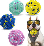 Dog Balls Tennis Ball Toys Dog Toy for Aggressive Chewers Indestructible Teething Chew Toys Water Toy Fetch Ball for Dogs (4 Pack)