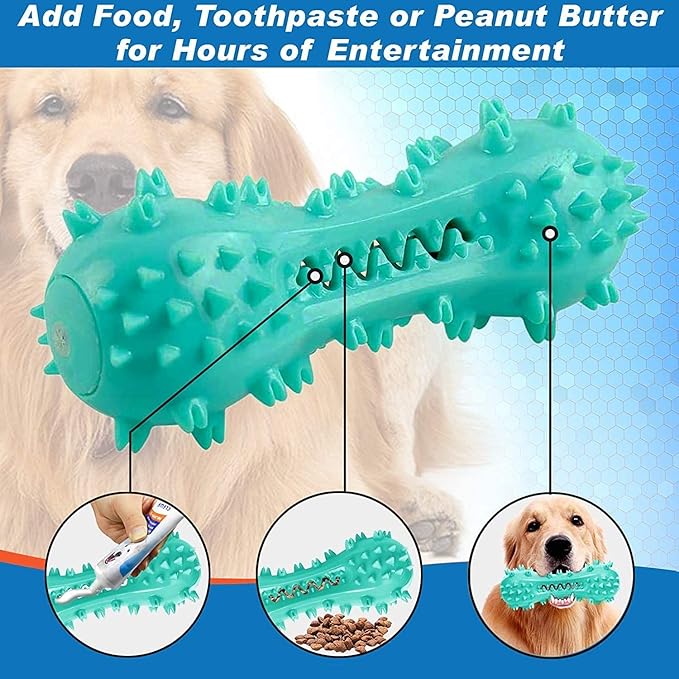Toothbrush Dog Chew Toy, Stick Bone for Dog Teeth Cleaning, Tooth Brushing, Teething Chew Toys, Dental Oral Care for Small, Medium and Large Dogs(Blue)