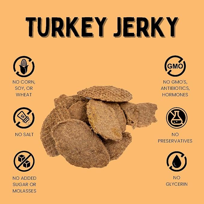 Winnie Lou Organic Jerky Dog Treats - Human Grade, Made in USA - All Natural, Healthy (Turkey Jerky)