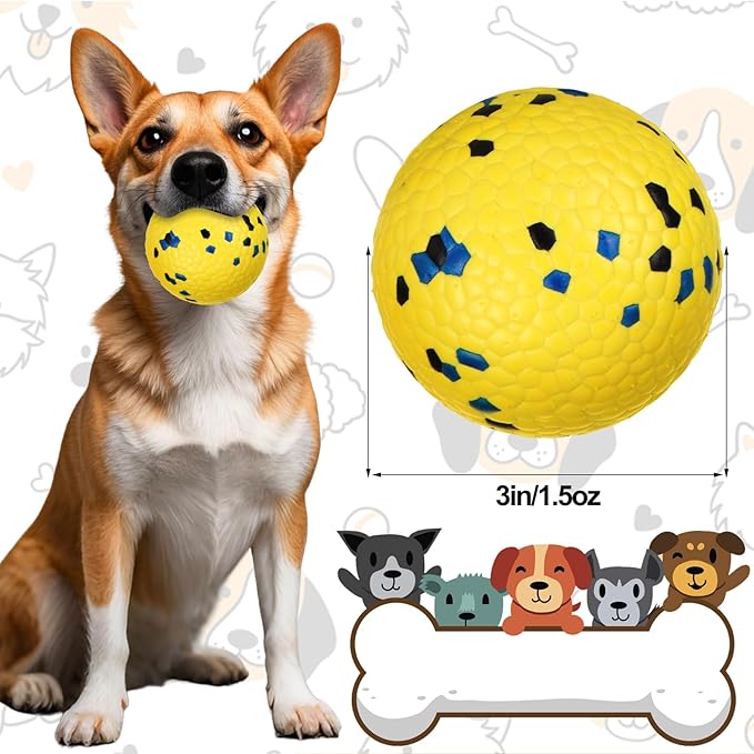 BABORUI E-TPU Dog Balls for Aggressive Chewers, Durable Dog Toy Floating Balls, Indestructible Fetch Ball for Large Medium Small Dogs, Interactive Bouncy Tennis Ball for Water Play & Teeth Cleaning