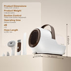 Dog Grooming Vacuum, Dog Grooming Kit with Pet Clipper Nail Grinder, 3 Suction Modes Dog Brush Vacuum with 6 Pet Grooming Tools (Brown)