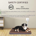 NAMOTEK Outdoor Heated Pet Bed for Cats Dog in Winter with Orthopedic Foam Base Auto Constant Temperature Electric Heating Pad & Waterproof Liner for Dog House Cabin Cot Doorway(23"L x 19"W x 1.7"Th)
