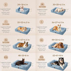 EHEYCIGA Orthopedic Dog Beds for Extra Large Dogs, Waterproof Memory Foam XL Dog Bed with Sides, Non-Slip Bottom and Egg-Crate Foam Big Pet Bed with Washable Removable Cover, Washed Blue