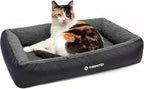 Far Infrared Heated Pet Bed - Heated Cat & Dog Bed for Pain Relief & Arthritis - Therapeutic Heat Pad for Elderly Pet Support & Relaxation - Machine Washable