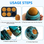 Yipetor Frozen Treat Dispensing Dog Toy - Large Chew Toy, Freezable Fillable Rubber, Reduces Anxiety, Easy to Clean, Interactive Puzzle (Medium)