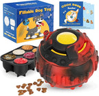 Dog Toys for Boredom - Frozen Treats, Refillable Freezable Dogs Food, Reduces Anxiety Chew Toy, Easy to Clean, Treats Dispensing, 4-in-1 Enrichment