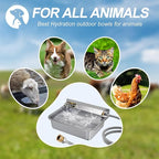 1Gal/3.8L Automatic Water Dispenser for Dogs, Patented Automatic Dog Waterer Bowl for Outdoor, Stainless Steel Water Bowl Dispenser for Livestock Chicken, Dog Feeder Fit 3/4'' GHT Faucet