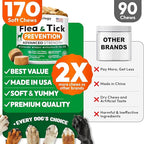 (2 Pack) Flea and Tick Prevention for Dogs Pills - 340 Chews - Natural Dog Flea & Tick Control - Oral Defense Treatment for Dogs Supplement - Vet Formulated - All Breeds & Ages - Made in USA