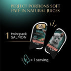 Sheba Perfect Portions Kitten Wet Cat Food Pate Salmon Entree, 2.6 oz. Twin-Pack Trays (24 Count, 48 Servings)