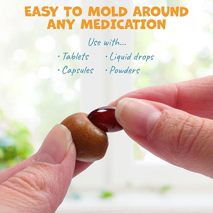 Flavor-Doh - Flavored Pill Wrap for Dogs to Hide Capsules and Create Pill Treats for Dogs - Easy-to-Use Treat Paste for Pet Medication - Peanut Butter (4.2oz)