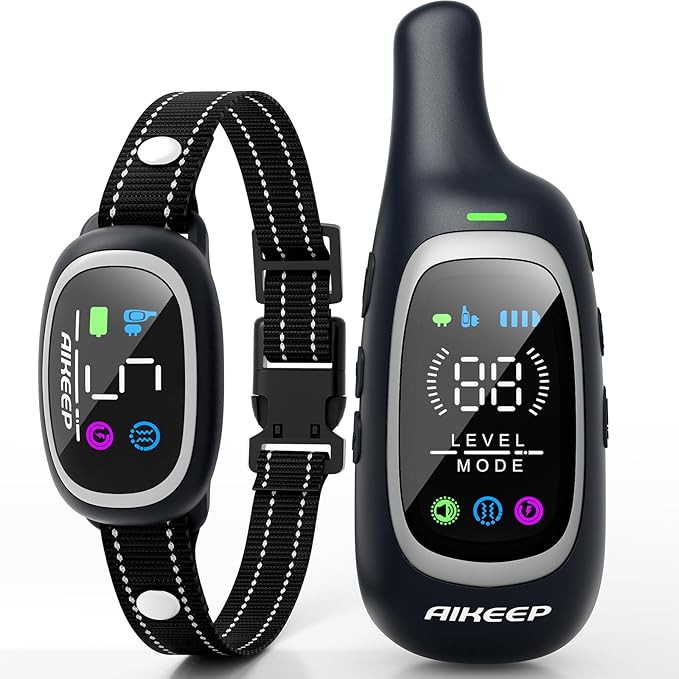 2-in-1 Dog Shock Collar and Bark Collar for Dogs – 3300FT Dog Training Collar with Remote, IP67 Waterproof e Collar with Anti-Bark/Beep/Vibration/Shock Modes for Small Medium Large Dog(8-120Lbs)
