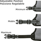 HEELE Dog Harness, No Pull Adjustable Padded Reflective Harness for Small Medium Large Dogs with Handle for Walking Training, Grey, XL