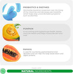 Probiotics for Dogs - 120 Chewable Tablets - Diarrhea & Gas Support - with Honey Pumpkin and Prebiotics for Dog Allergies, Bad Breath & Constipation Support