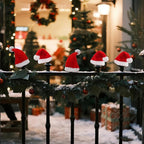 Nydotd 8 Pieces Dog Santa Hat PET Christmas Hat Small Santa Cat Hats Soft Plush Christmas Costumes Supplies for Tiny Dog Cat Puppy Kitten Crafts