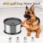 1.6 Gallon Dog Water Bowl, 6.5L/220oz Stainless Steel No Spill Water Bowls for Large Dogs, Super Large Capacity Splash Proof Pet Slow Drinking Water Bowl with Anti-Slip Mat for Mess Drinkers