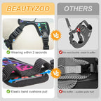 BEAUTYZOO Cat Harness and Leash Escape Proof for Walking[MAX Safety Upgrade]- Neck Release Adjustable Harness for Cats Puppy,Soft Comfortable Lightweight & Reflective Travel Kitten Harness for Outdoor