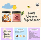 kin+kind Hip and Joint Supplement for Dogs & Cats – Vet Formulated Natural Joint Support with Organic Turmeric, Black Pepper & Coconut – Dog Essentials & Cat Essentials – Made in USA – 4 oz (Medium)