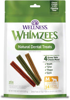 Whimzees Wellness Stix Dog Dental Treats, Natural Chews, Medium Size Stick, (14 Count)