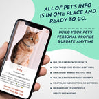 MYLUCKYTAG Stainless Steel QR Code Cat Tags - Online Profile, Scan QR for Instant Pet Location Alerts