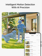 Noorio Wireless Security Cameras for Home Security, Battery-Powered 1080P Indoor/Outdoor Camera Magnetic, AI Detection, Free Local Storage, Color Night Vision, IP66 Weatherproof, 2.4G WiFi Only