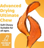 iPaw Sweet Potato Chews, Single Ingredient Dog Treats for Vegetarian, All Natural Human Grade Puppy Chew, Rawhide Alternative, Hypoallergenic, Easy to Digest