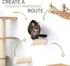 Catastrophic Creations Floating Cat Scratching Post, Hand-Crafted Sisal Cat Scratcher Post, Wall Cat Shelves & Scratching Posts for Indoor Cats, Durable & Modern Cat Furniture (1 Pc)