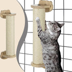 haozaikeji Cat Scratching Post for Crate Cage, Cage Mount Cat Scratcher Cage Scratcher Pole Natural Sisal Cat Scratching Post with Self Groomer and Massager for Indoor Cats Kitten