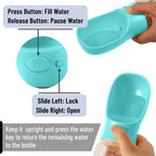 Mr. Pen- Dog Water Bottle, 19 oz, Large, Aqua Blue, Portable Dog Water Bottle Dispenser, Not Dishwasher Safe