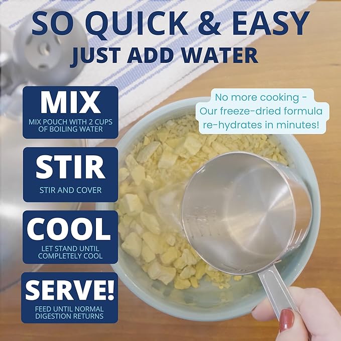 Under the Weather Bland Diet for Dogs | Easy to Digest for Sick Dogs | Always Be Ready | Contains Electrolytes - All Natural Freeze Dried 100% Human Grade Meats | 6 Pack - Chicken, Rice - 6oz