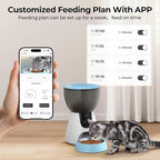 Ownpets Automatic Pet Feeder with Camera, 1304P HD Video with Night Vision, 2-Way Voice Interaction, 2.4G & 5G WiFi Food Dispenser with APP Control, 4L Timed Feeder for Cats and Dogs