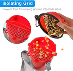 Dog Travel Water Bottle Collapsible Bowls, 2 in 1 Pet Food Container with Collapse Bowls, Outdoor Portable Water Bowls for Walking, Traveling, Camping and Hiking (Red)