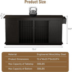 78.8" Double Dog Crate Furniture with Sliding Barn Doors, 4 Storage Spaces, Extra Large Indoor Pet Kennel for 2 Dog, Farmhouse Style Cage (Advanced Black)