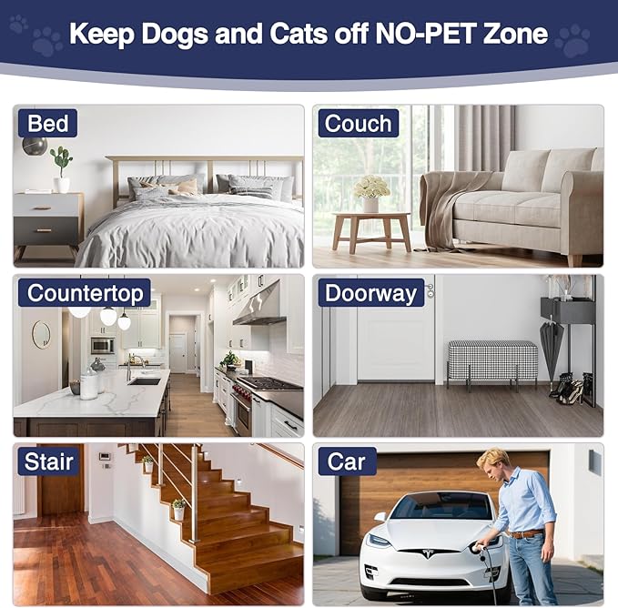 PAPARELA Scat Shock Mat for Dogs and Cats Indoor, Pet Shock Mats for Training Pets, Electric Repellent Mat Keeps Dogs and Cats Off Counter, Couch and Sofa, 3 Training Modes