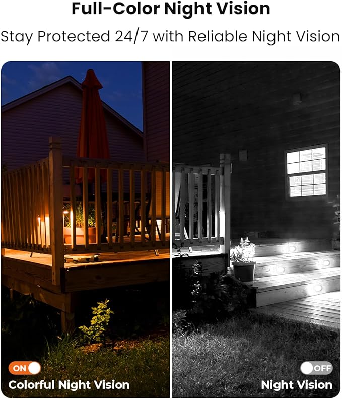 4G LTE Cellular Security Camera Wireless Outdoor with 1-Year Unlimited Data SIM Card, 2K Solar Camera, No WiFi, Color Night Vision, 360° Live View, PIR Motion Sensor, 2-Way Talk