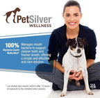 PetSilver Teeth & Gum Spray - Dog Dental & Teeth Cleaning Spray for Plaque & Tartar Build-Up Reduction - Natural Breath Freshener for Dogs & Cats - Patented Chelated Silver - Made in USA - 4oz, 2-Pack