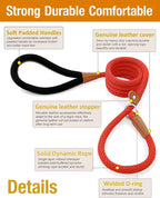 lynxking Dog Leash Slip Lead 5 6 8 FT Dog Training Leash Strong Heavy Duty Braided No Pull Training Lead Leashes for Small Medium Large Dogs