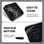 TOBYTO Slow Feeder Dog Bowls for Large Medium Breed, Anti-Choking Pet Slow Feeding Food Bowl, Non Slip Maze Puzzle Dog Feeder Bowl Prevent Bloating,Black