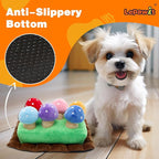 Hide and Seek Dog Toys, Squeaky Interactive Puzzle Dog Toys for Boredom and Stimulation, Dog Enrichment Toys for Small and Medium Dogs (Mushrooms, Pack of 7)